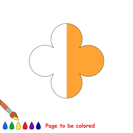 Kid game to be colored by example half.のイラスト素材