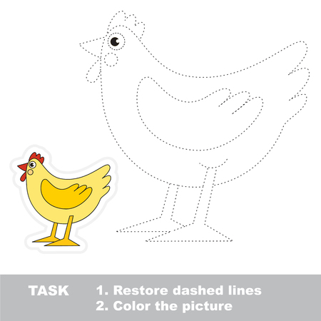 Vector trace educational game for preschool kids.のイラスト素材