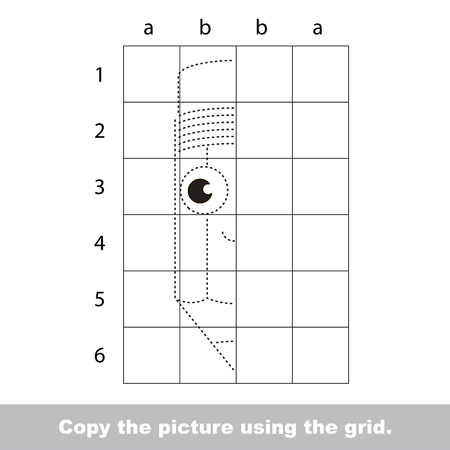 Drawing tutorial for kids. Educational kid game.のイラスト素材