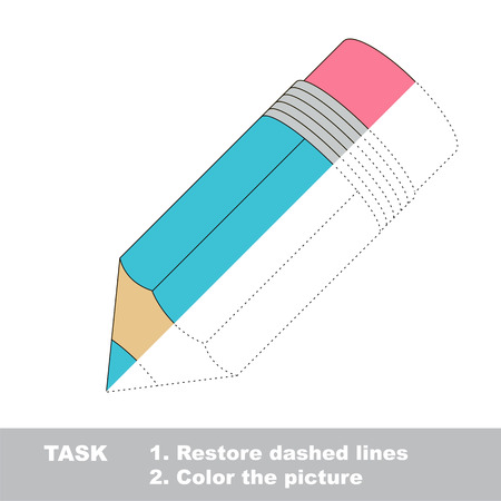 Half tracing game to be colored, vector trace game for kids.のイラスト素材