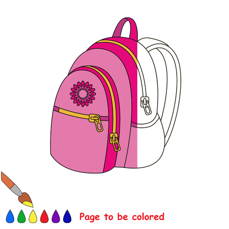 Kid game to be colored by example half.のイラスト素材