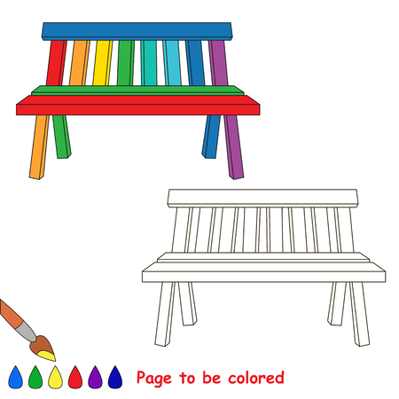 Page to be colored, simple education game for kids.のイラスト素材