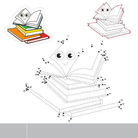 Vector trace educational game for preschool kids.のイラスト素材