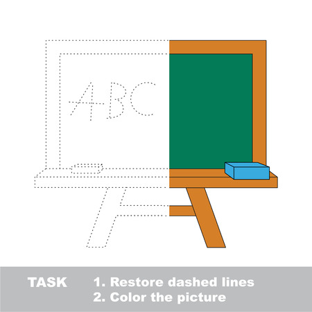 Vector trace educational game for preschool kids.のイラスト素材