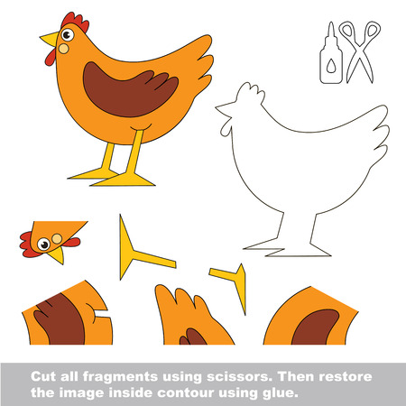 Paper kid game. Easy application for kids.のイラスト素材