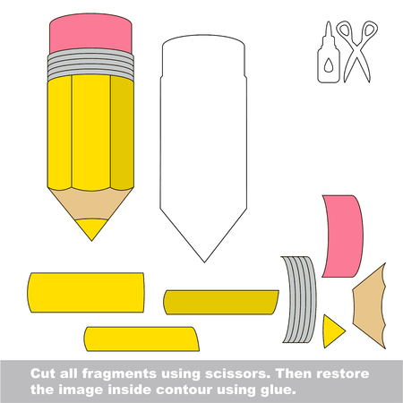 Paper kid game. Easy application for kids.のイラスト素材