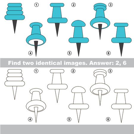 Visual game for kids to find hidden couple of objects.のイラスト素材