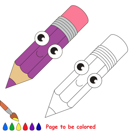 Page to be colored, simple education game for kids.のイラスト素材