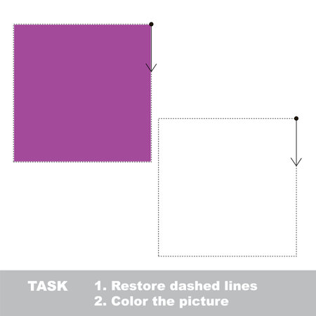 Vector trace educational game for preschool kids.のイラスト素材