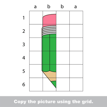 Drawing tutorial for kids. Educational kid game.のイラスト素材
