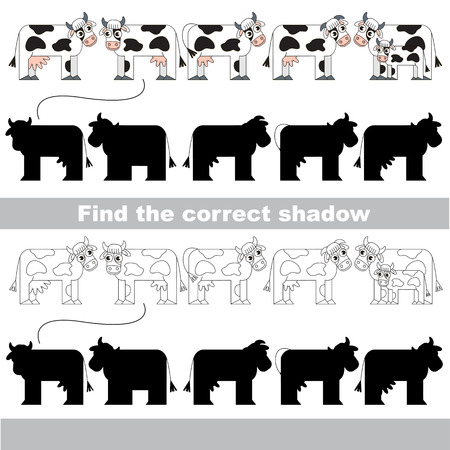 Find correct shadow for each object, the kid game.のイラスト素材