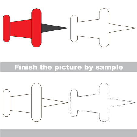 Kid drawing worksheet to complete picture by sample.のイラスト素材