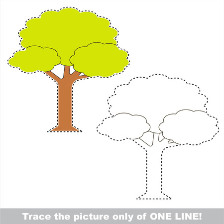 Page to be traced, kid tracing educational game.のイラスト素材