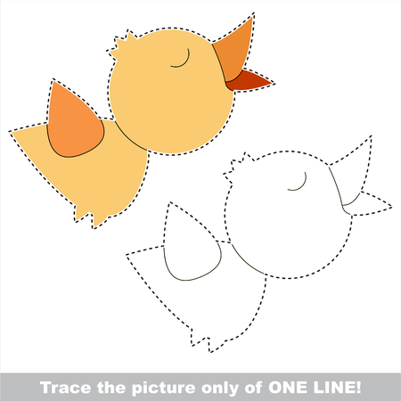 Page to be traced, kid tracing educational game.のイラスト素材