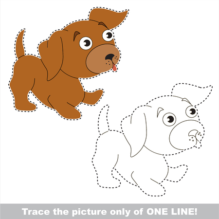 Page to be traced, kid tracing educational game.のイラスト素材