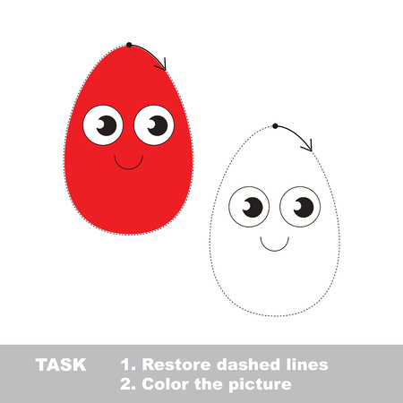 Vector trace educational game for preschool kids.のイラスト素材