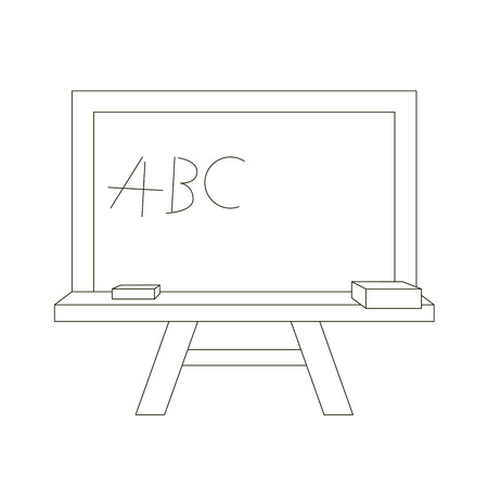 Board cartoon. Outlined object with black stroke.のイラスト素材