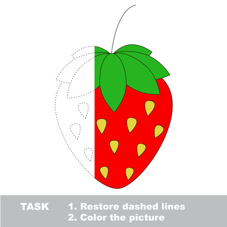 Vector trace game with berry.のイラスト素材