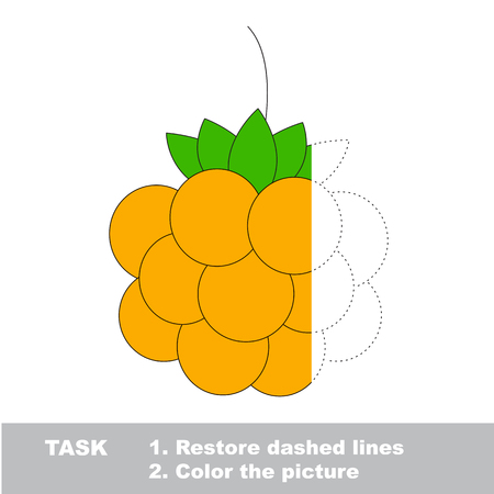 Vector trace game with berry.のイラスト素材