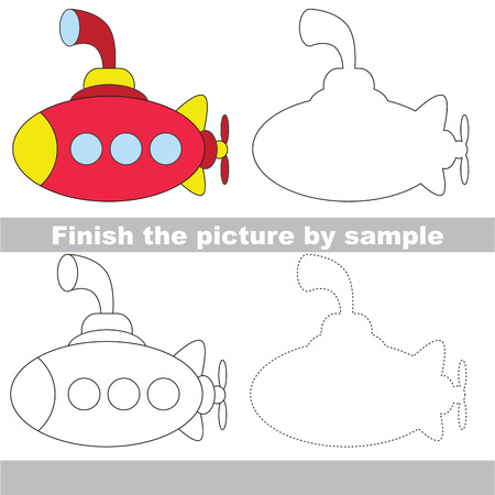 Drawing worksheet for Toy Transport.のイラスト素材