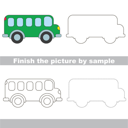 Drawing worksheet for Toy Transport.のイラスト素材