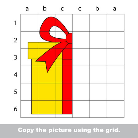 Vector Kid Educational Game With Easy Game Level For Preschool Kids Education Finish The Simmetrical Picture Using Grid Sells The Funny Drawing Kid School Drawing Tutorial For Gift Box Tasmeemme Com