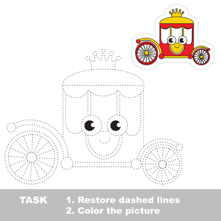 Vector trace educational game for preschool kids.のイラスト素材