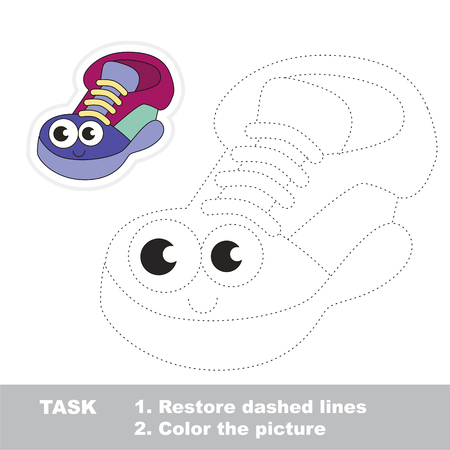 Vector trace educational game for preschool kids.のイラスト素材