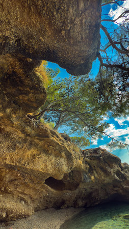 Beautiful view of the coastの写真素材