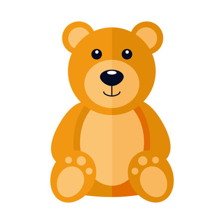 The bear icon is suitable for the symbol of childrens products for the website. Vector illustrationのイラスト素材