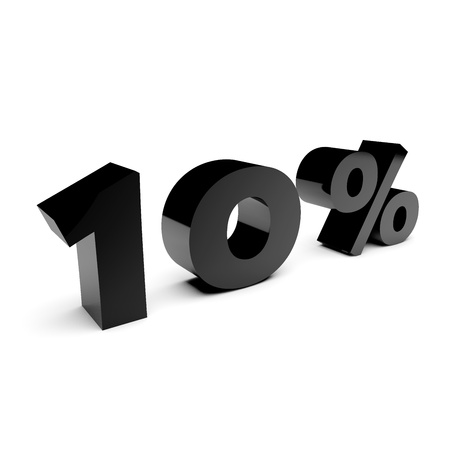 10 percent logoの写真素材