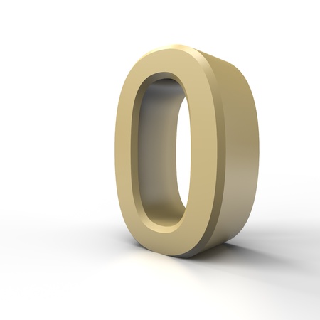 Number Zero in 3dの写真素材