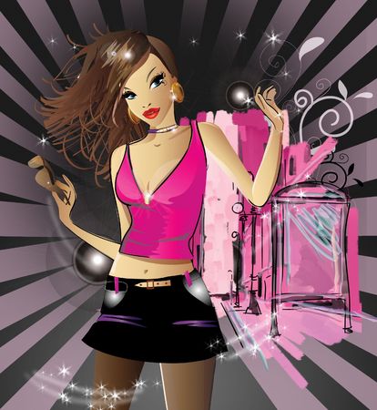 fashion girlの写真素材