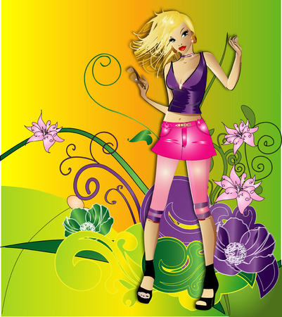 fashion girlのイラスト素材