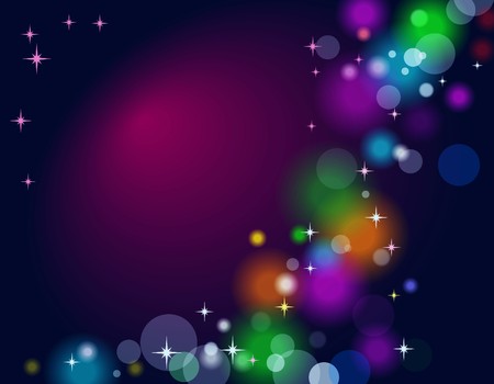 Vector abstract background with lights and starsのイラスト素材