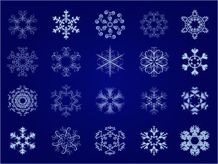 Collection of snowflakes for your designのイラスト素材