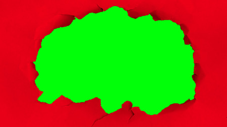 Flag of Albania, Albanian flag painted on paper textureの写真素材