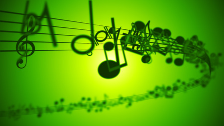 Abstract Background with Colorful Music notes.の写真素材