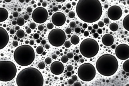 abstract background, bubbles in water close-up black and whiteの素材