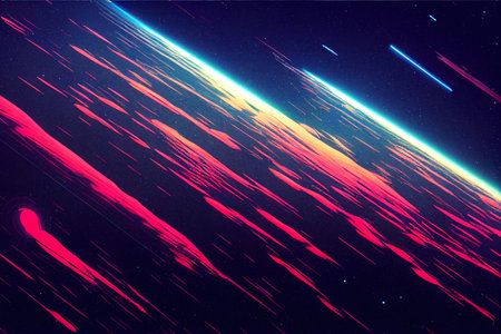 Abstract background with space and stars. Illustration for your design. Backdrop.の素材