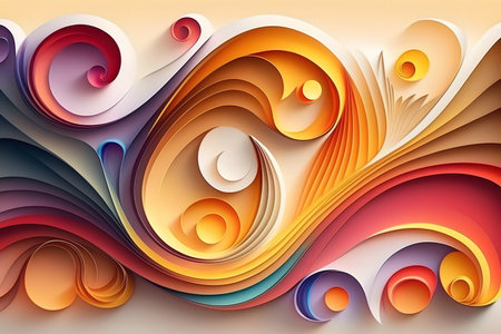 Abstract colorful background with swirls.の素材