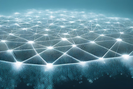 Abstract technology digital background with connection lines and dots. Backdrop.の素材