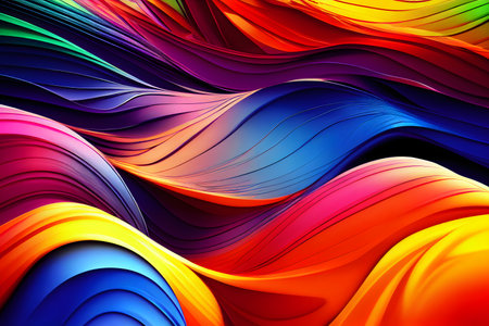 abstract colorful background with smooth lines and waves.の素材