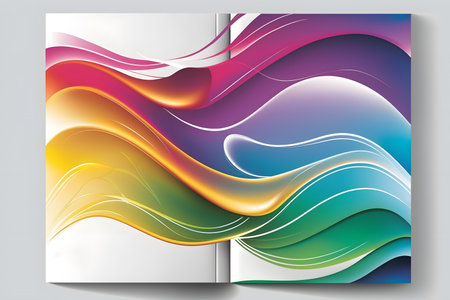 Vector style abstract background. Brochure template layout, cover design annual report, magazine, flyer or booklet in A4 sizeの素材