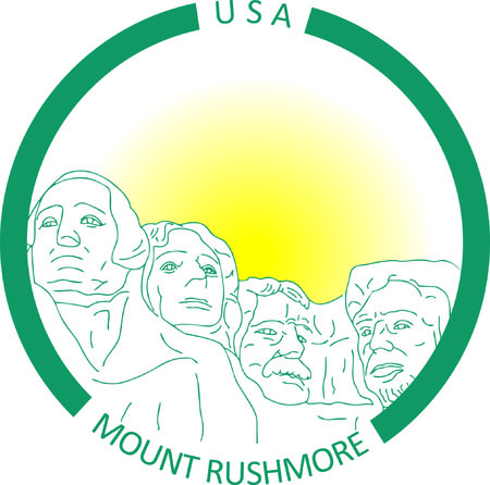 Mount Rushmoreのイラスト素材
