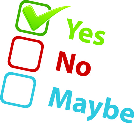 Yes No Maybe iconのイラスト素材