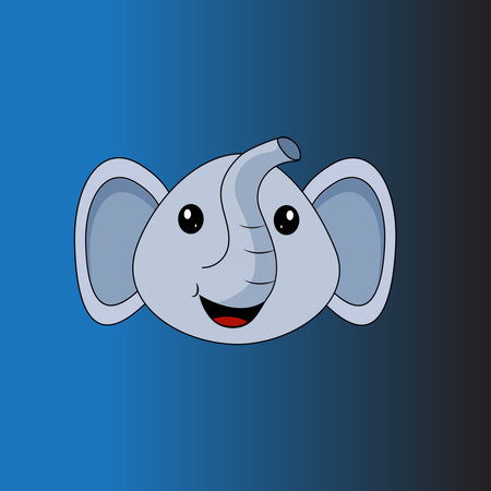 Cute Elephant Sitting Vector Icon Illustration. Elephant Mascot Cartoon Character. Animal Icon...