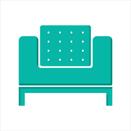 Home interior design icon, sofa icon, living room, vector illustration. Flat design style.のイラスト素材