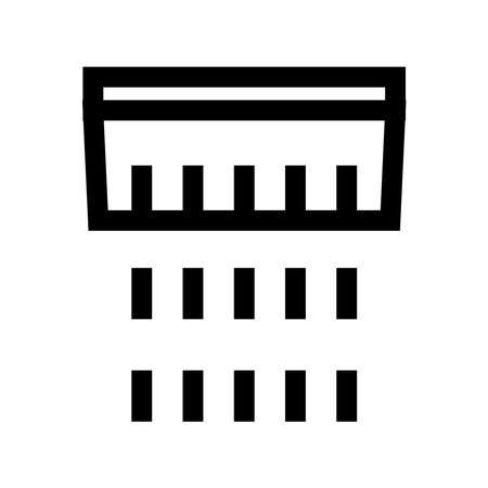 Line shower icon set isolated on white background. Outline bathroom symbols for website design, mobile application, ui. Collection of shower pictogram. Vector illustration, editablのイラスト素材