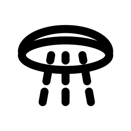 Line shower icon set isolated on white background. Outline bathroom symbols for website design, mobile application, ui. Collection of shower pictogram. Vector illustration, editablのイラスト素材